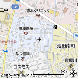 メゾンコンフォート池田旭町周辺の地図