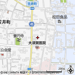 静岡県浜松市中央区笠井町113周辺の地図