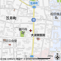 静岡県浜松市中央区笠井町287周辺の地図