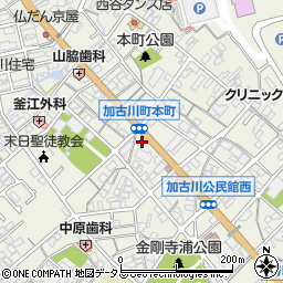 兵庫県加古川市加古川町本町22周辺の地図
