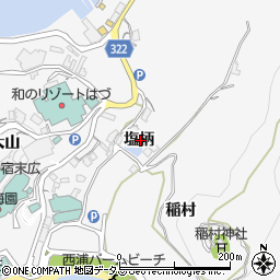 愛知県蒲郡市西浦町塩柄周辺の地図