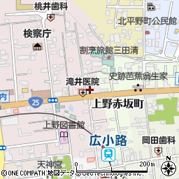 三重県伊賀市上野玄蕃町周辺の地図