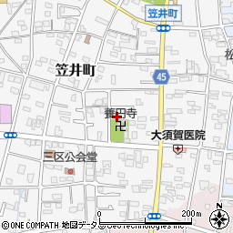 静岡県浜松市中央区笠井町348周辺の地図