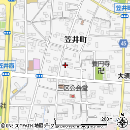 静岡県浜松市中央区笠井町894周辺の地図