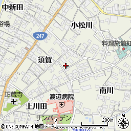 愛知県知多郡美浜町野間須賀20周辺の地図