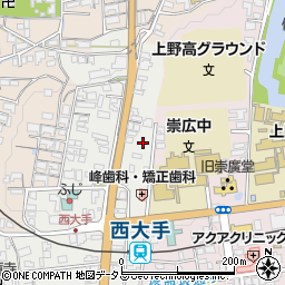 三重県伊賀市上野西大手町3745周辺の地図