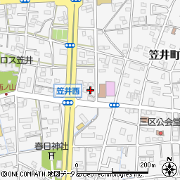 静岡県浜松市中央区笠井町966周辺の地図