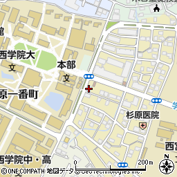 きりん寺 関学前店周辺の地図