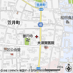 静岡県浜松市中央区笠井町284周辺の地図