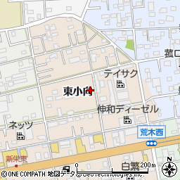 愛知県豊橋市新栄町東小向周辺の地図
