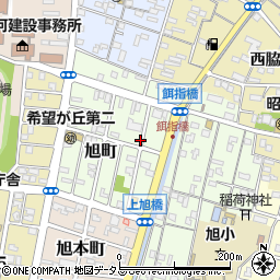 愛知県豊橋市旭町周辺の地図