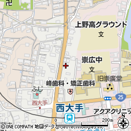 三重県伊賀市上野西大手町3736周辺の地図