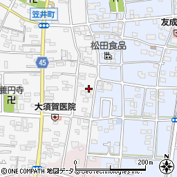 静岡県浜松市中央区笠井町59周辺の地図