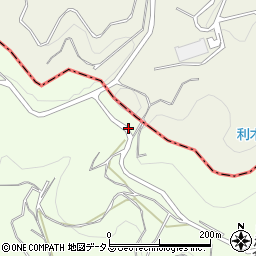 利木峠周辺の地図