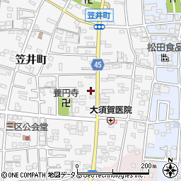静岡県浜松市中央区笠井町283周辺の地図