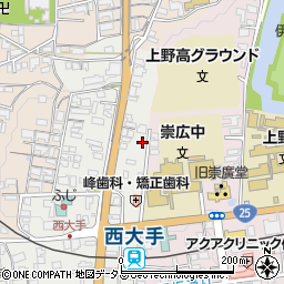 三重県伊賀市上野西大手町3746周辺の地図
