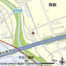 静岡県掛川市各和303周辺の地図