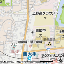 三重県伊賀市上野西大手町3747周辺の地図
