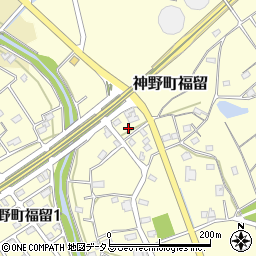 兵庫県加古川市神野町福留481周辺の地図