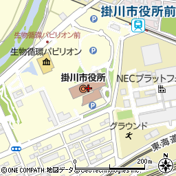 掛川市役所周辺の地図