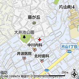大阪府吹田市藤が丘町2周辺の地図