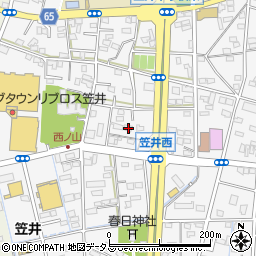静岡県浜松市中央区笠井町1221周辺の地図
