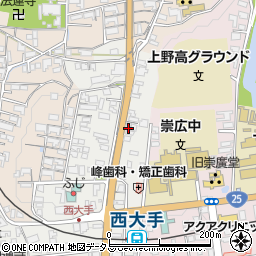 三重県伊賀市上野西大手町3734周辺の地図