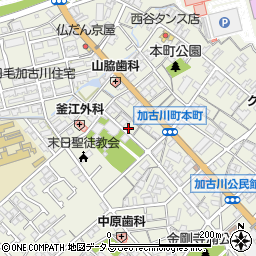 兵庫県加古川市加古川町本町319-24周辺の地図