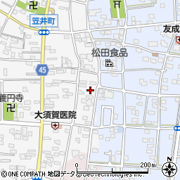 静岡県浜松市中央区笠井町58周辺の地図
