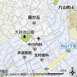 大阪府吹田市藤が丘町2-14周辺の地図