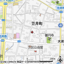 静岡県浜松市中央区笠井町896周辺の地図