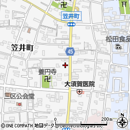 静岡県浜松市中央区笠井町280周辺の地図