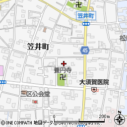 静岡県浜松市中央区笠井町352周辺の地図