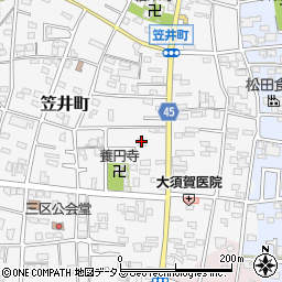静岡県浜松市中央区笠井町281周辺の地図