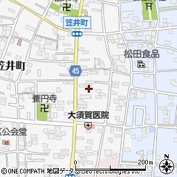 静岡県浜松市中央区笠井町120周辺の地図