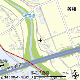 静岡県掛川市各和278周辺の地図