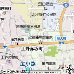 三重県伊賀市上野赤坂町周辺の地図