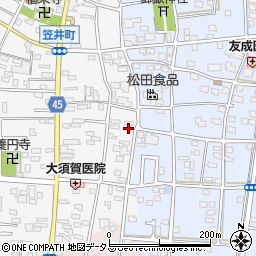 静岡県浜松市中央区笠井町57周辺の地図