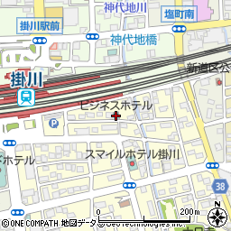 掛川ビジネスホテル駅南周辺の地図