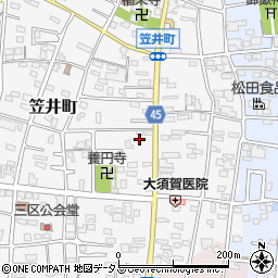 静岡県浜松市中央区笠井町279周辺の地図