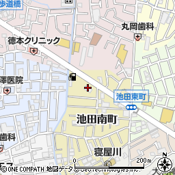 セブンイレブン寝屋川池田南町店周辺の地図