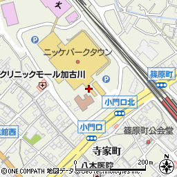 ソフトバンク　加古川ニッケパークタウン周辺の地図
