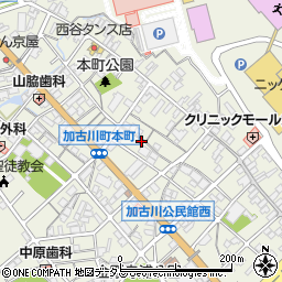 兵庫県加古川市加古川町本町18周辺の地図