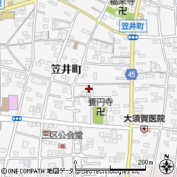 静岡県浜松市中央区笠井町353周辺の地図