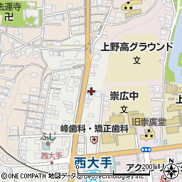 三重県伊賀市上野西大手町3732周辺の地図