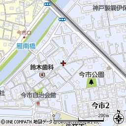兵庫県高砂市今市周辺の地図