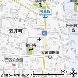 静岡県浜松市中央区笠井町278周辺の地図