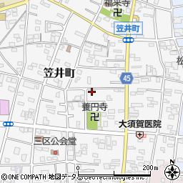 静岡県浜松市中央区笠井町273周辺の地図