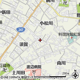 愛知県知多郡美浜町野間須賀115周辺の地図