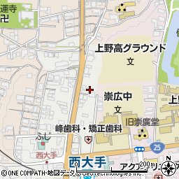 三重県伊賀市上野西大手町3751周辺の地図